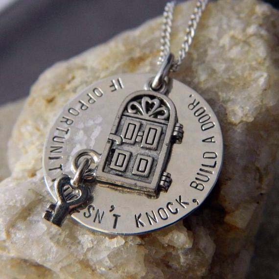 If Opportunity Doesn’t Knock, Build a Door Handstamped Necklace